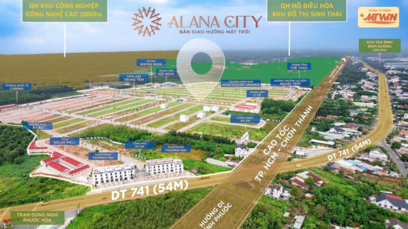 Vị trí "Vàng" tạo nên giá trị Bán đất Alana City Bình Dương