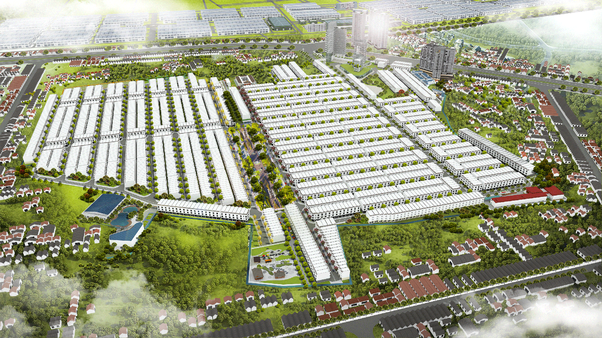 Alana City sở hữu mật độ quy hoạch hợp lý, tối ưu không gian sống lẫn khai thác thương mại