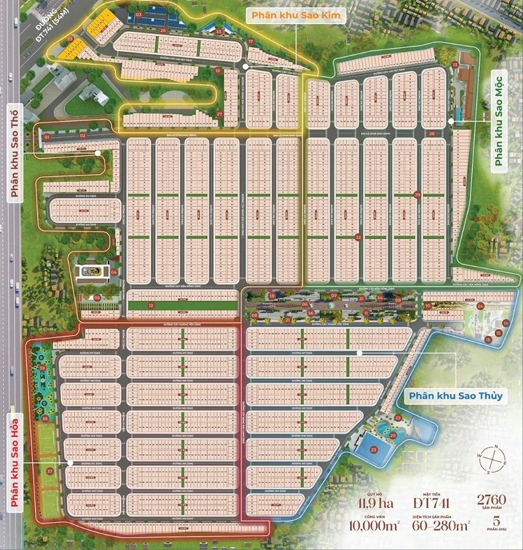 mặt bằng lô đất nền dự án alana city