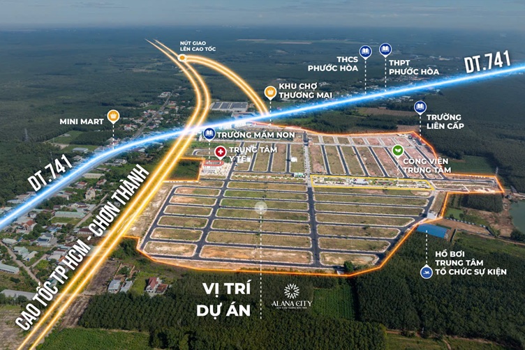 vị trí dự án alana city