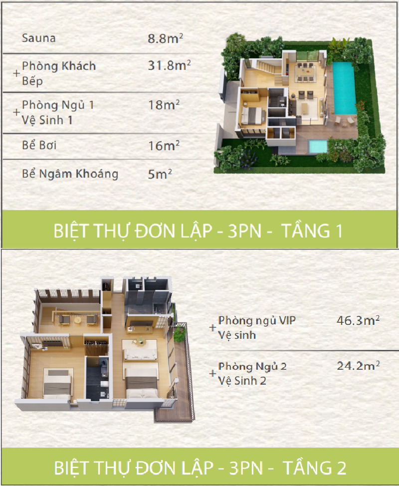 Layout biệt thự đơn lập Meiji Villas dự án Tokyu Retreat Phú Thọ
